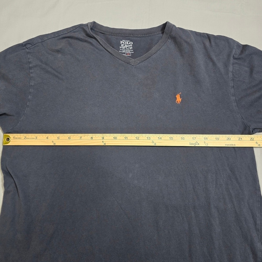 Polo Ralph Lauren V-Neck T-Shirt Bundle 4 Mens (3)L & (1)M Cotton Classic Logo - Picture 9 of 16